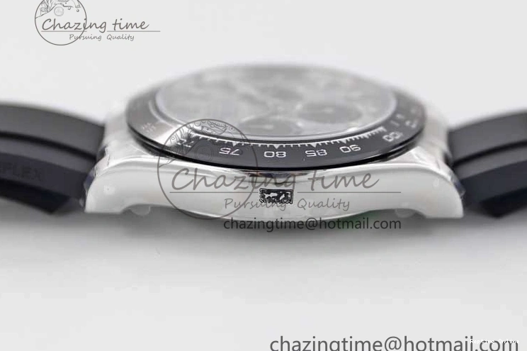 0509 WeatherProof Daytona 116519 SS TWF 1:1 Best Edition 904L Steel Gray Meteorite Black Dial on Oysterflex Strap A 2410